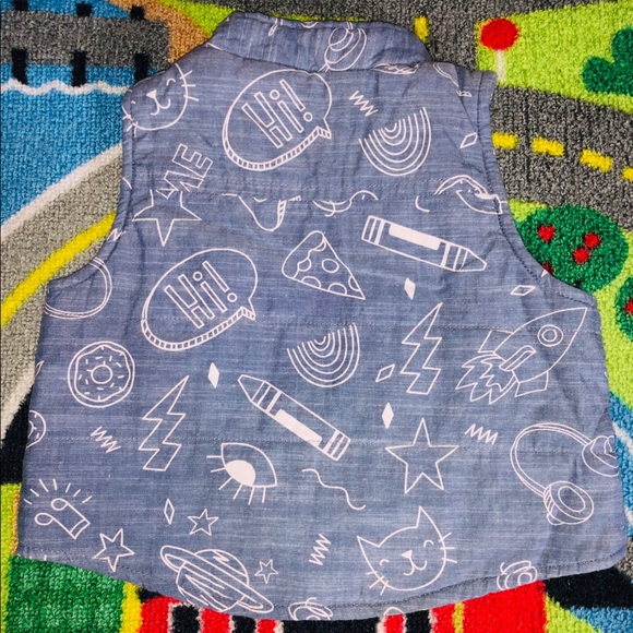 Cat & Jack Baby Boy 3-Piece Outfit – Vest, Shirt & Pants | 0–3 Months - Picture 3 of 8